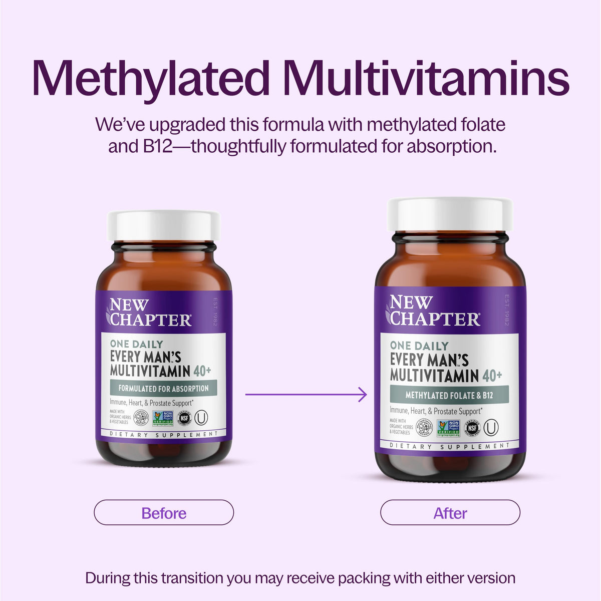 New Chapter Multivitamínico Every Man's One Daily 40+ 48 Tabletas