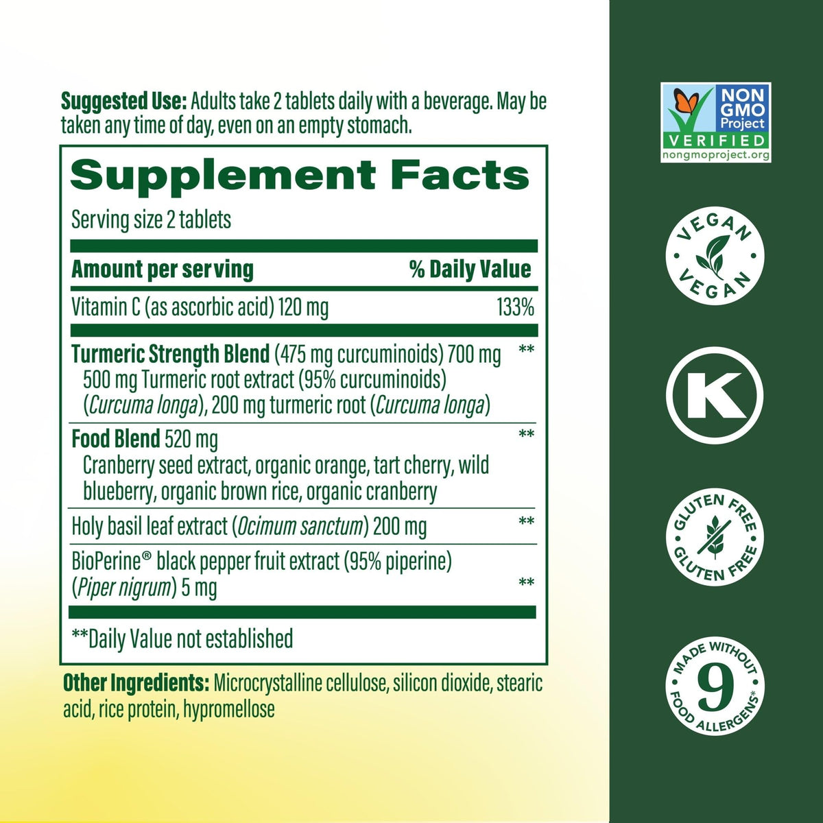 MegaFood Turmeric Strength Cúrcuma 90 Tabletas