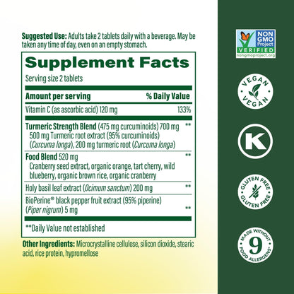 MegaFood Turmeric Strength Cúrcuma 90 Tabletas