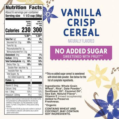 Cascadian Farm Cereal Orgánico Vanilla Crisp 340 g