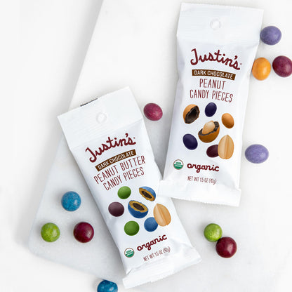 Justin's Bocaditos de Chocolate Amargo con Crema de Cacahuate Orgánicos 43 g