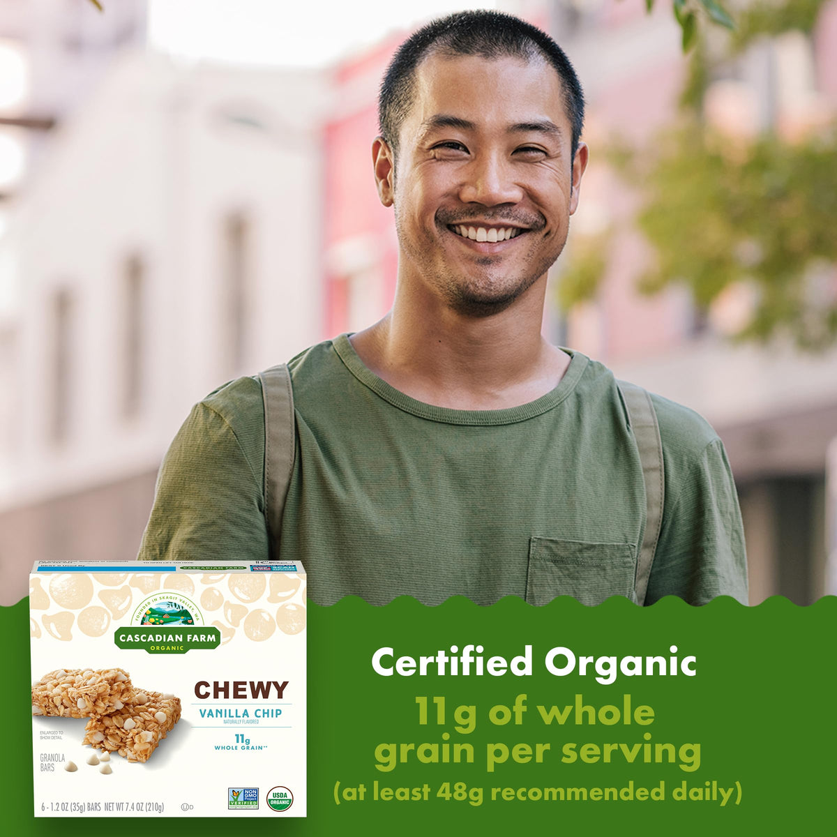 Cascadian Farm Barras de Granola Orgánicas con Chispas de Vainilla 210 g