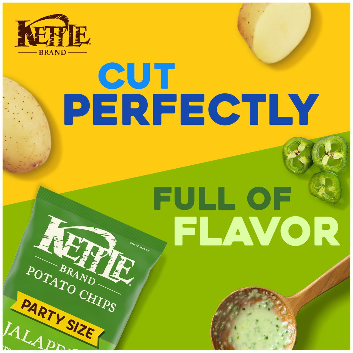 Kettle Brand Papas Fritas Jalapeño Picante Tamaño Familiar 369 g