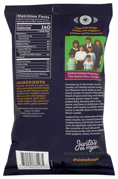 Siete Papas Fritas Sabor Pepinillo Picante 156 g