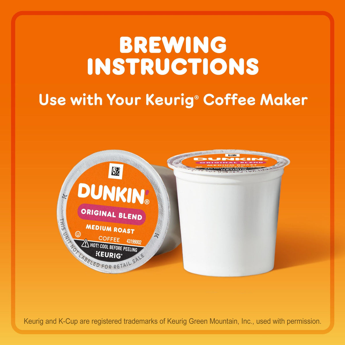 Dunkin Original Blend café K-Cup 4 cajas de 22 ct
