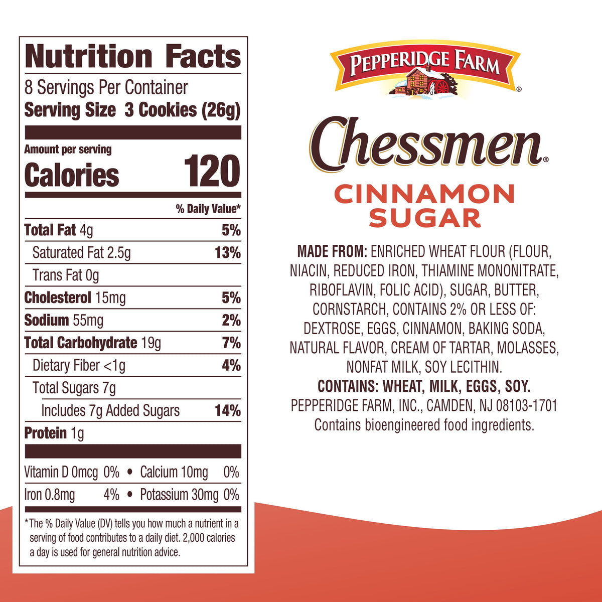 Regalo Pepperidge Chessmen Canela 206g X2