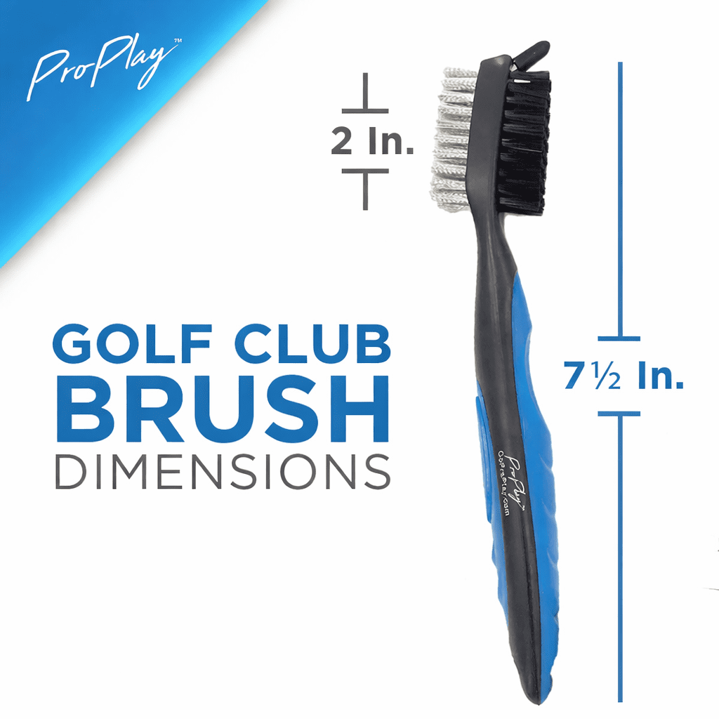 Cepillo Golf Proplay Azul Con Mosquetón Retráctil