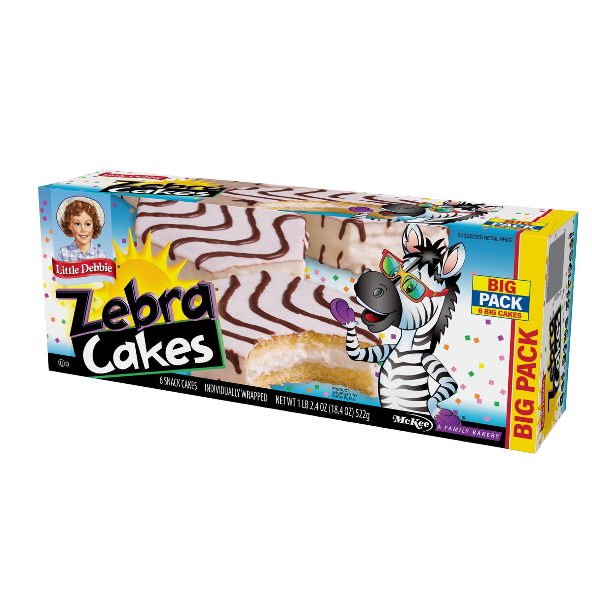 Little Debbie Zebra Cakes Paquete Grande
