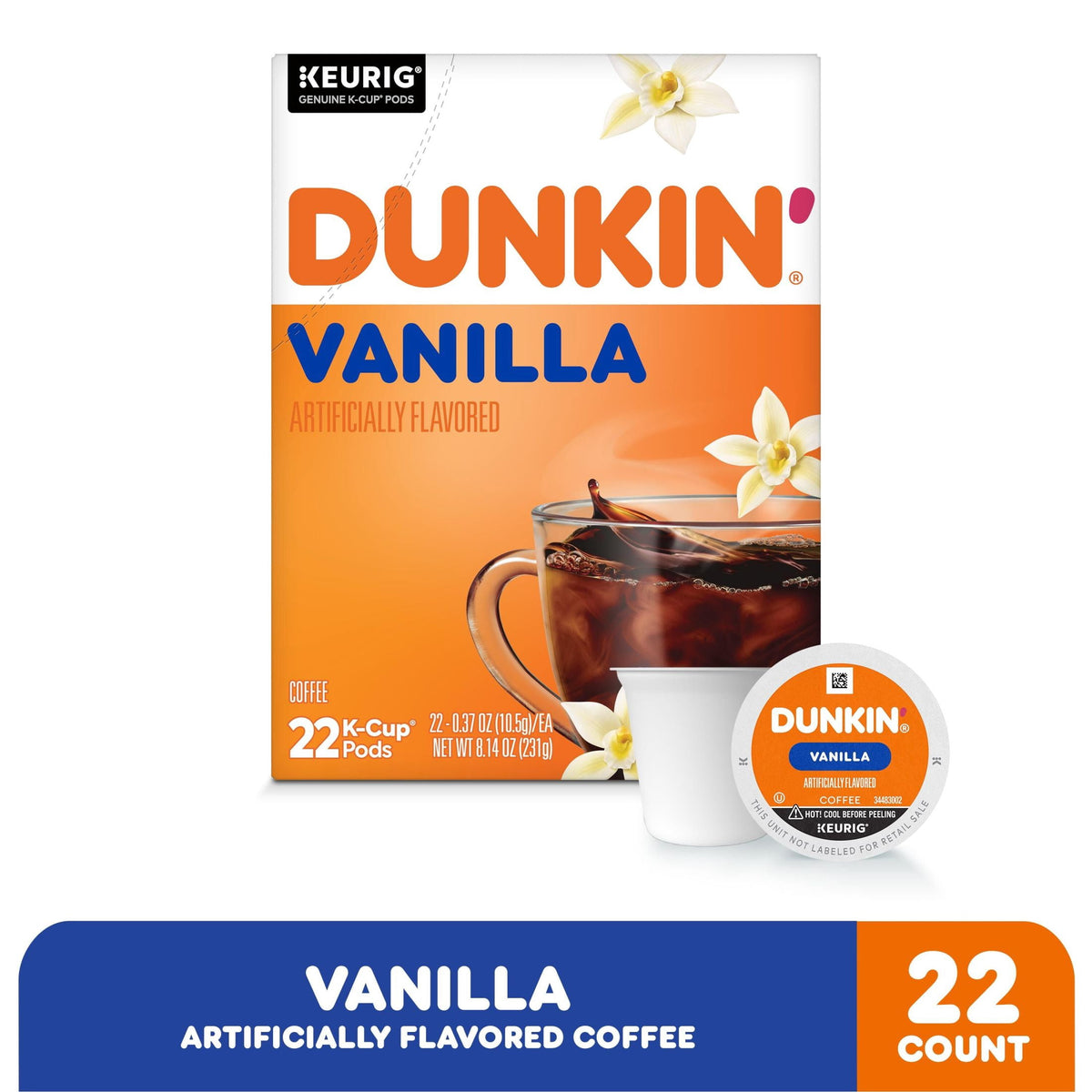 Café Dunkin Vainilla K-Cup 22 Pack 2