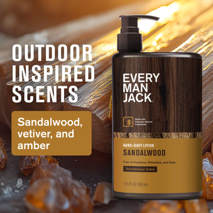 Regalo Crema Corporal Every Man Jack Manos Y Cuer Sandalwood