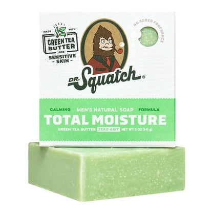 Dr. Squatch Green Tea Butter Total Moisture Natural Bar Soap for Men, 5 oz