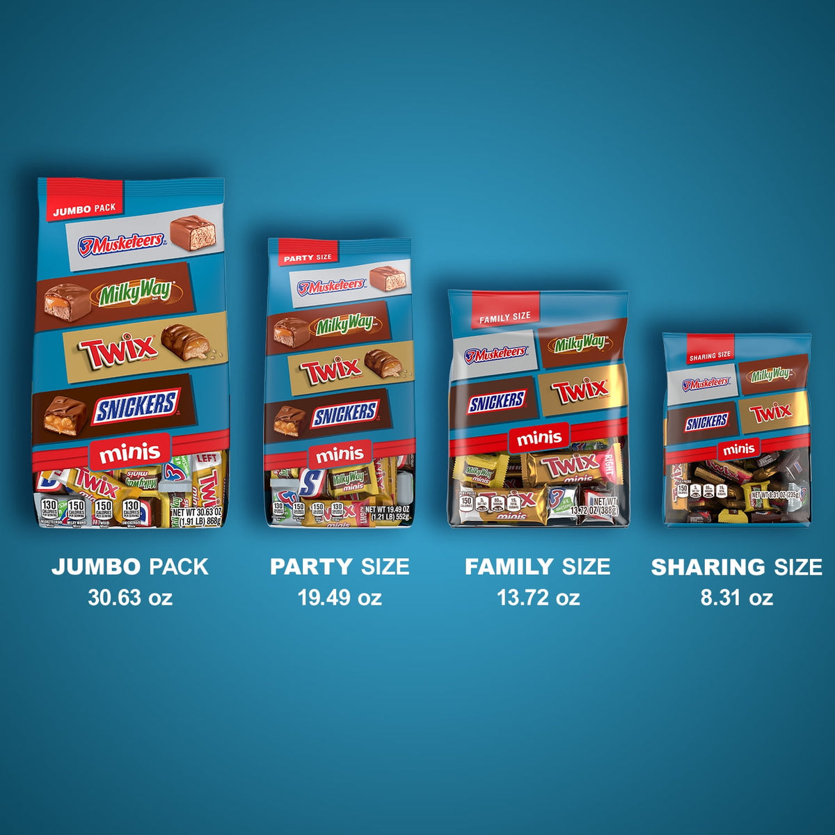 Snickers Twix Y Más Minis Chocolates Surtidos 868 g