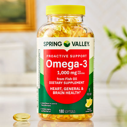 Spring Valley Proactive omega 3 1000 mg 180 cápsulas