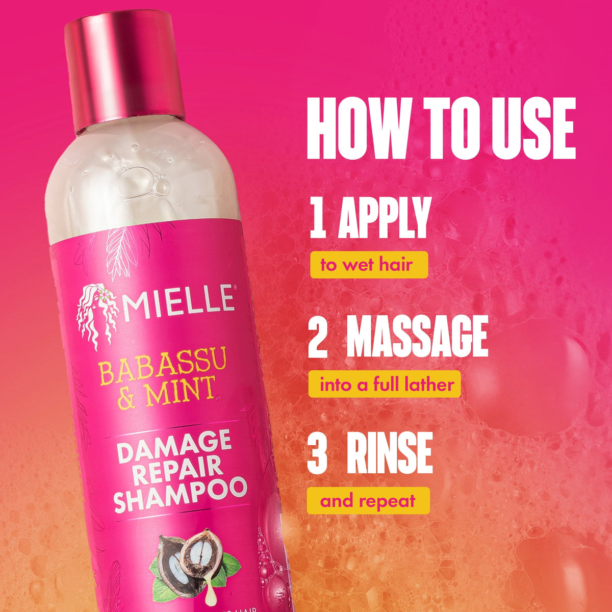 Shampoo Mielle Babassu Menta 237ml Pack 2