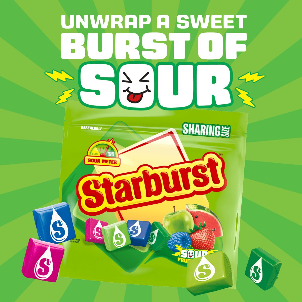 Regalo Starburst Caramelos Ácidos 442g X2