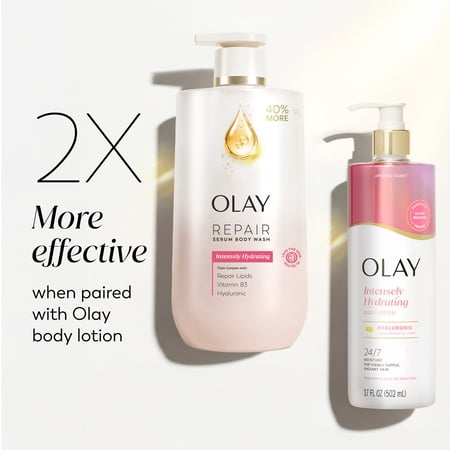 Olay gel de baño hidratante suero hialurónico 28 fl oz