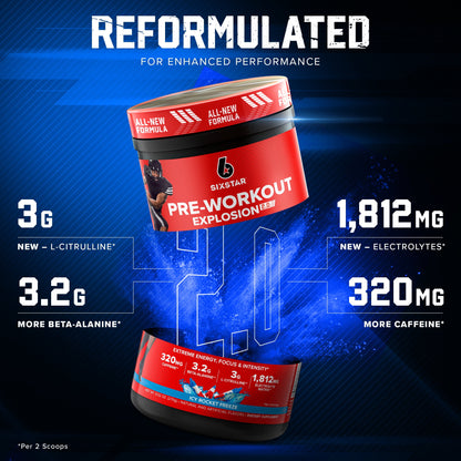 Six Star Pre Entreno Explosion 2.0 Icy Rocket Freeze 277 g