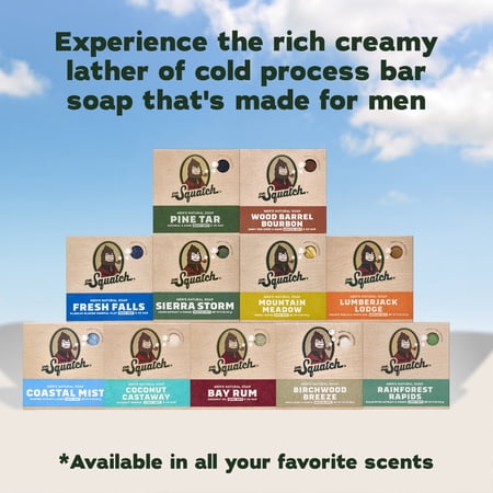 Dr. Squatch Men's Soap, Natural Bar Soap for Men, Summer Citrus, 5 oz