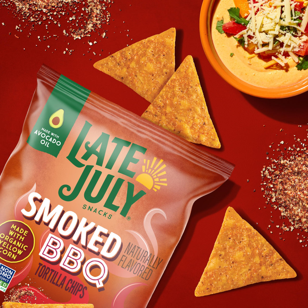 Late July Totopos Orgánicos Sabor BBQ Ahumado 170 g