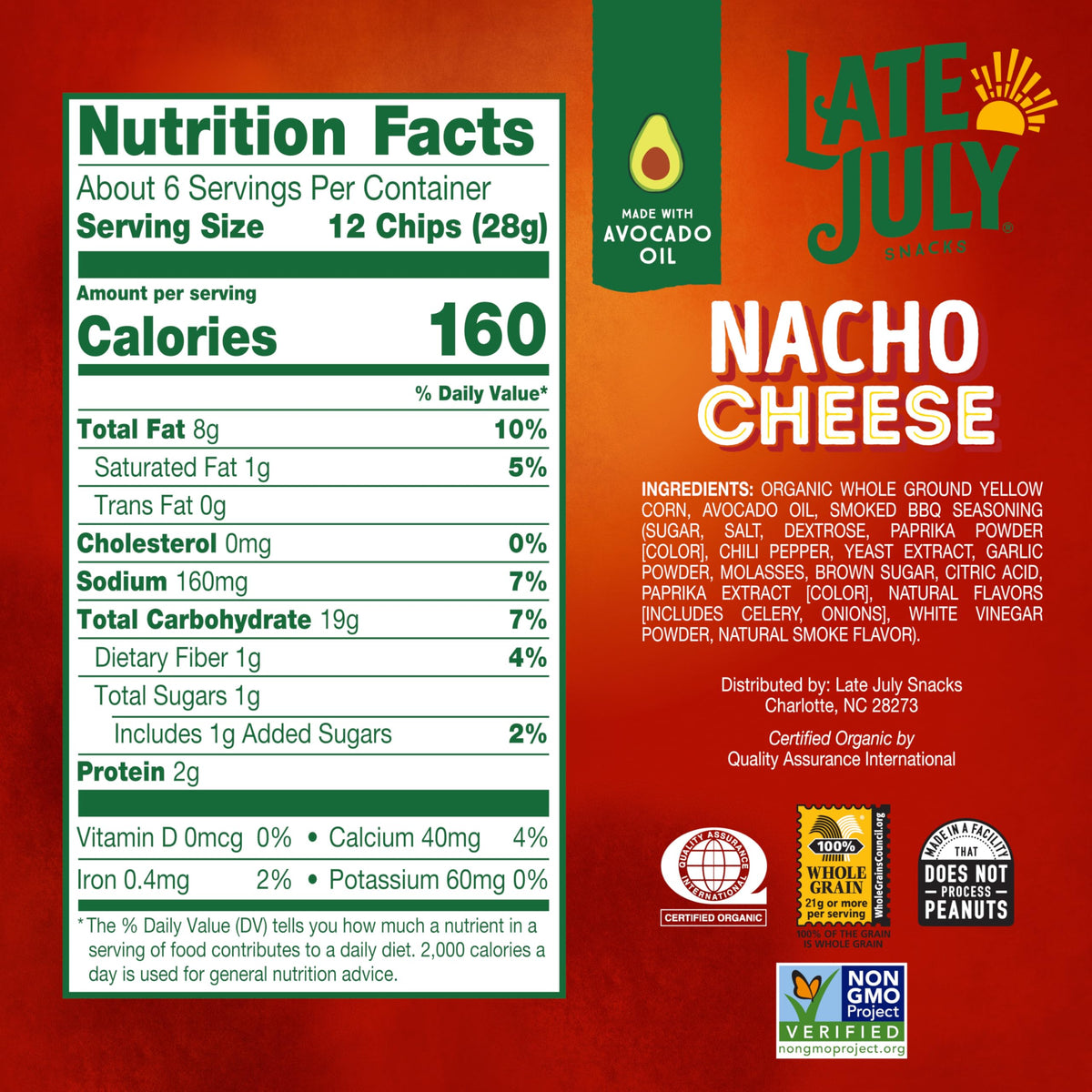 Late July Totopos Orgánicos Sabor BBQ Ahumado 170 g