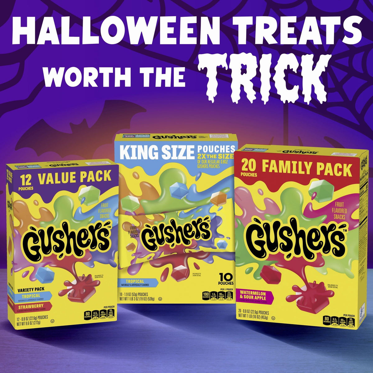Gushers Tropical y Fresa 20 Sobres