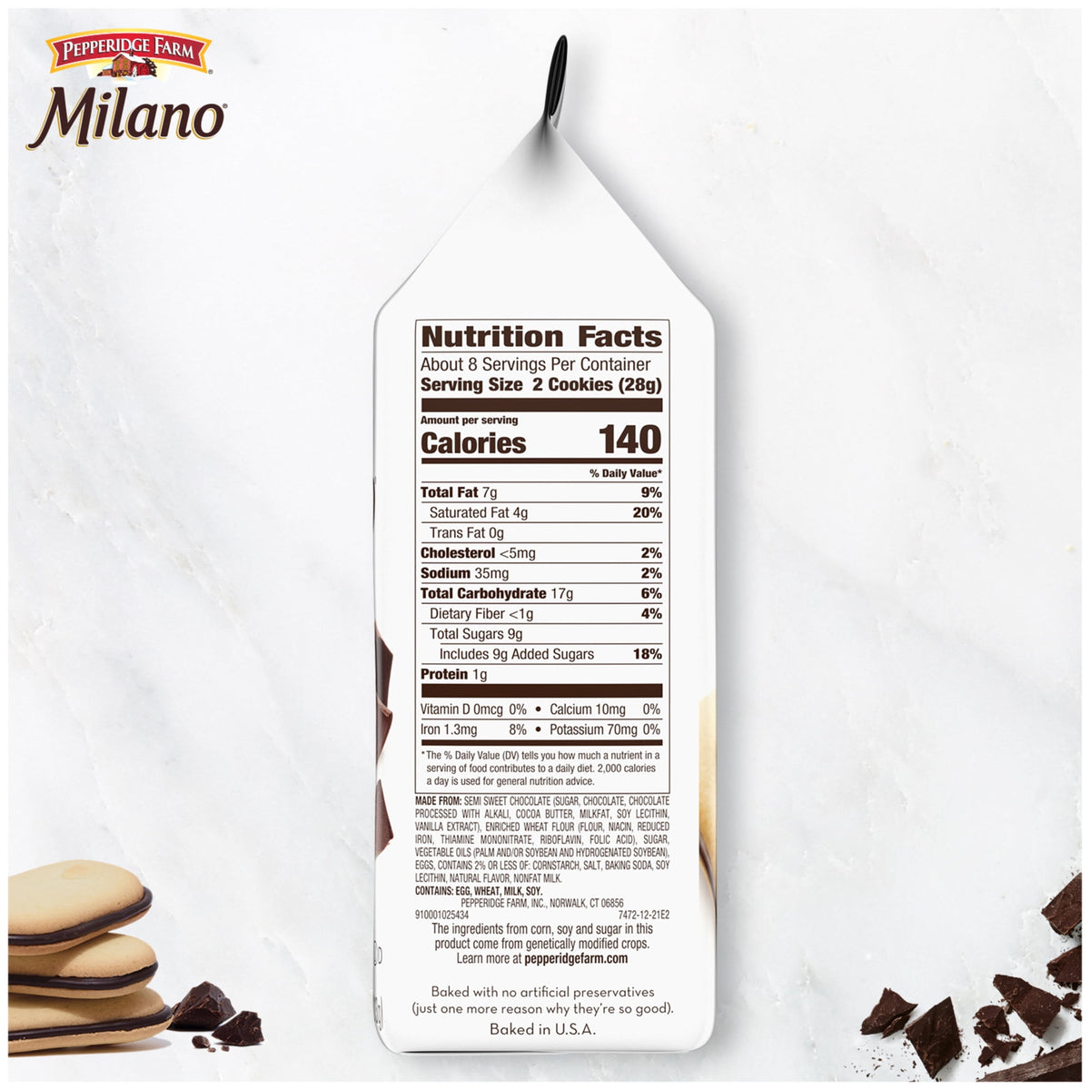 Regalo Pepperidge Milano Doble Choc Oscuro 213g X2