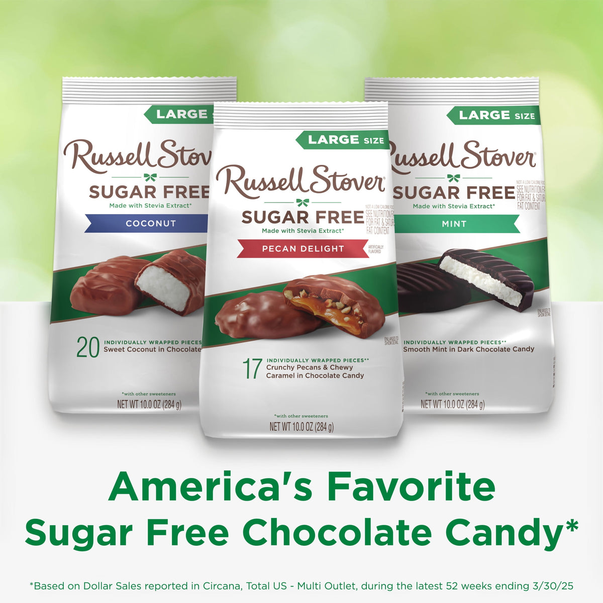 Regalo Russell Stover Chocolates Sin Azúcar Nuez 283g X2