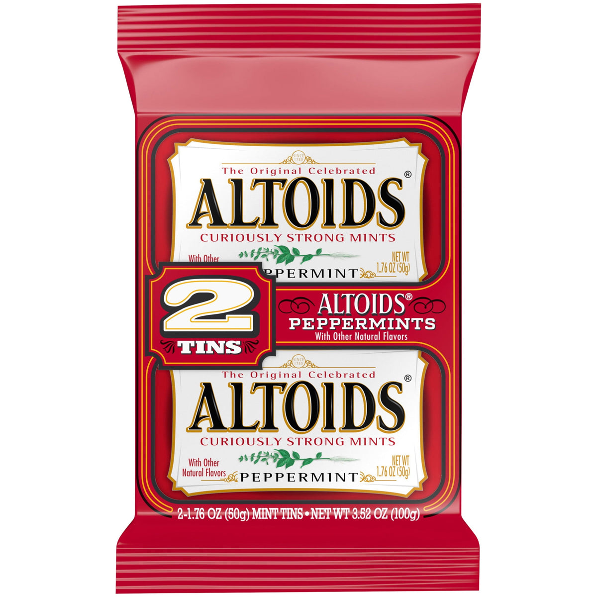 Mentas Altoids Menta 2 Latas 100g Pack 4