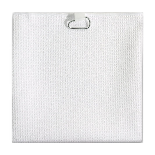 Toalla De Golf Athletic Works Blanca 76 X 51 Cm Con Clip