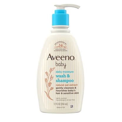 Aveeno Baby Daily Moisture gel de baño y champú 12 fl oz