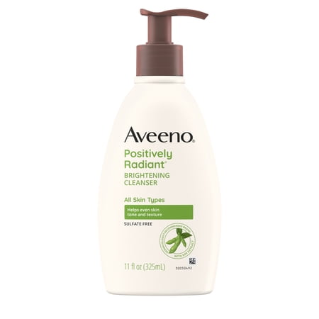 Aveeno Positively Radiant limpiador facial soya 11 fl oz