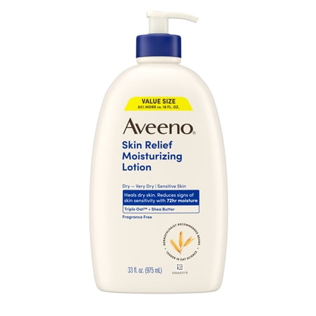 Aveeno Skin Relief Moisturizing Body Lotion, Value Size, 33 Fl oz