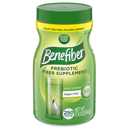 Benefiber fibra prebiótica en polvo sin sabor 17.6 oz