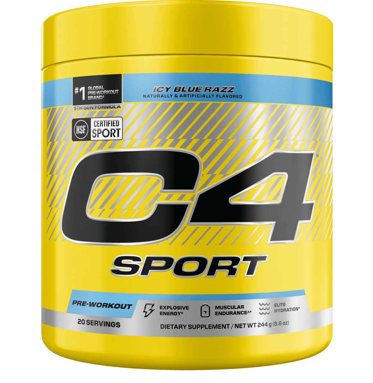 C4 Sport Pre Entreno Icy Blue Razz 20 Porciones