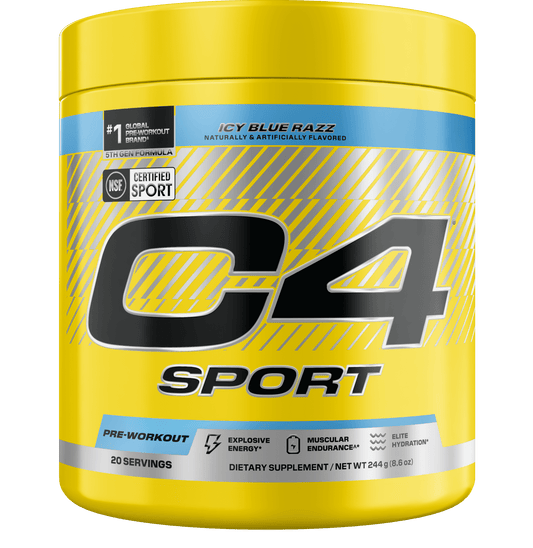 C4 Sport Pre Entreno Icy Blue Razz 20 Porciones