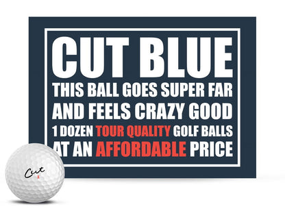 Pelotas De Golf Cut Golf Blue Blancas 12 Piezas