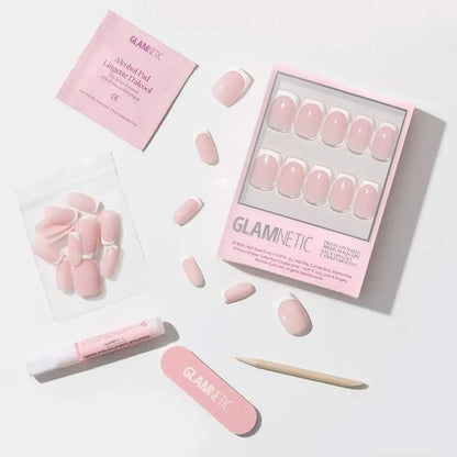 Set De Regalo Navidad Glamnetic Uñas Postizas Rosa