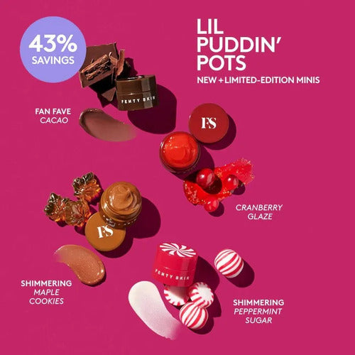 Fenty Beauty Kit Lil Puddin Pots Mascarillas Labiales