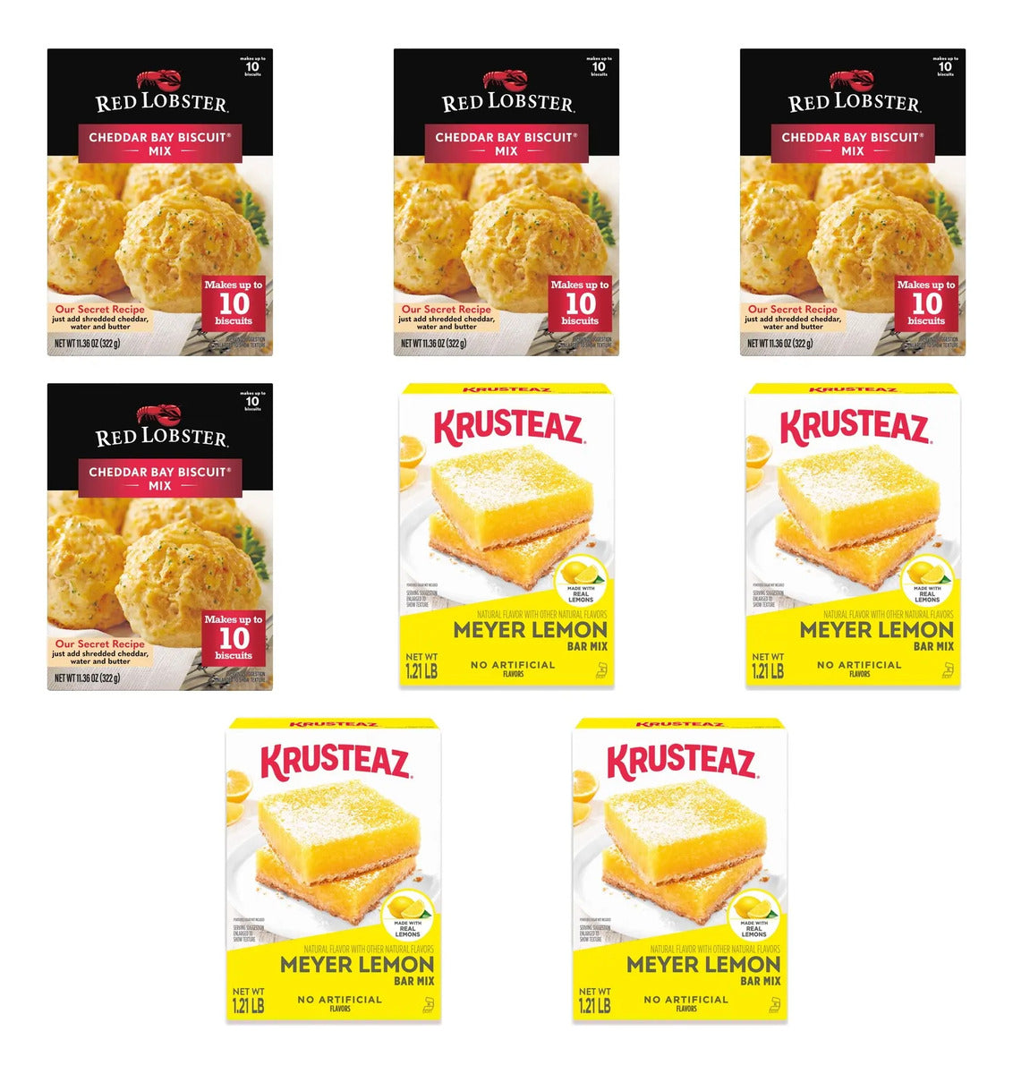 Combo Red Lobster Biscuits Y Krusteaz Limon 8 Cajas