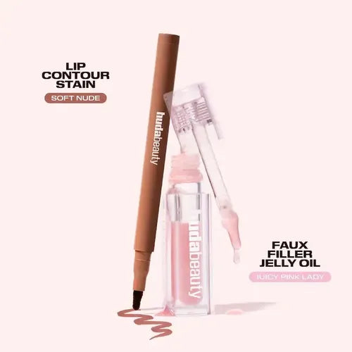 Huda Beauty Kit Kiss Me Delineador Y Brillo De Labios