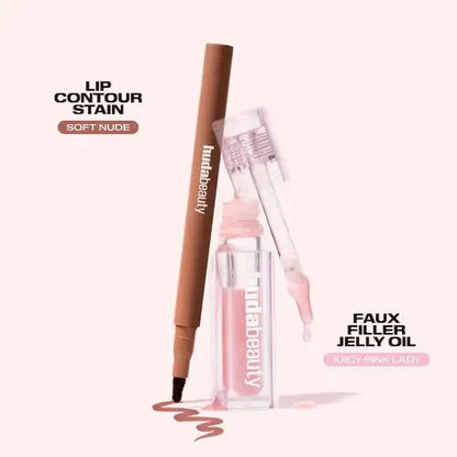 Huda Beauty Kit Kiss Me Delineador Y Brillo De Labios