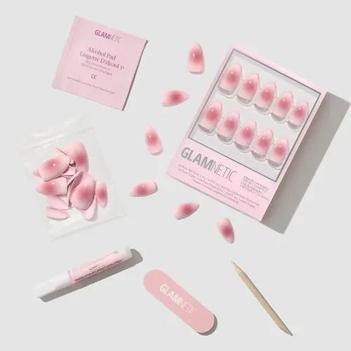 Set De Regalo Navidad Glamnetic Uñas Premium Rosa