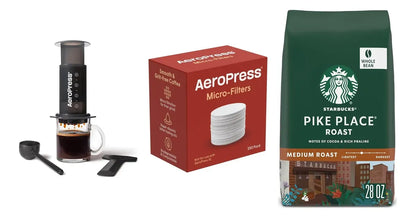 Kit AeroPress Original 350 Filtros Y Starbucks En Grano