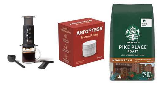 Kit AeroPress Original 350 Filtros Y Starbucks En Grano