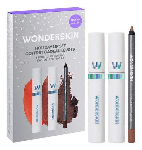 Set De Regalo Navidad Wonderskin Trio Labios