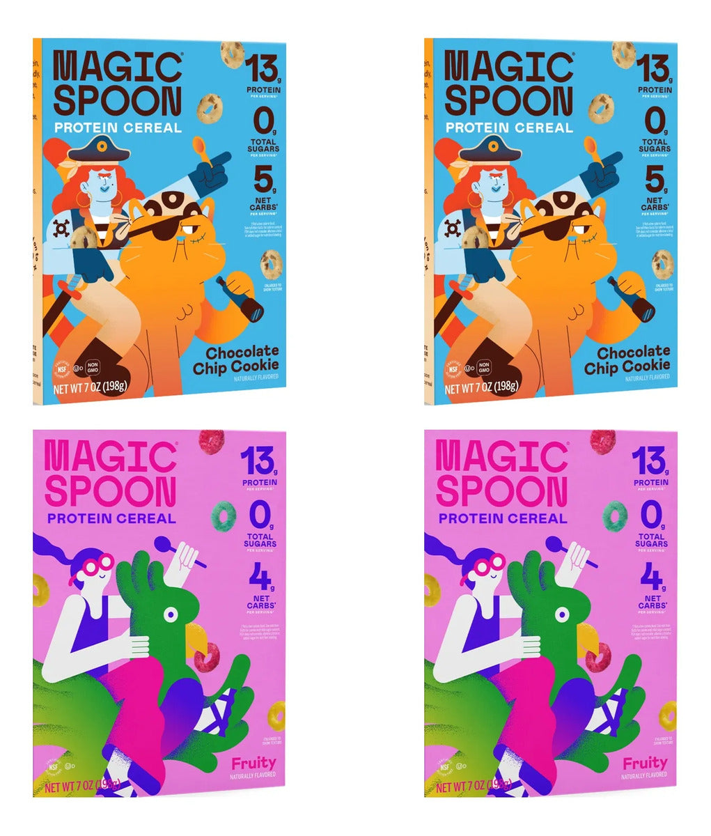 Paquete Surtido Magic Spoon Cookie Y Fruity 4 Cajas