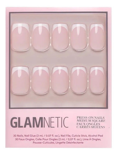 Set De Regalo Navidad Glamnetic Uñas Postizas Rosa