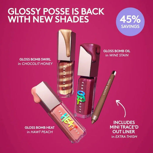 Fenty Beauty Set De Regalo Glossy Posse IX 4 Labiales