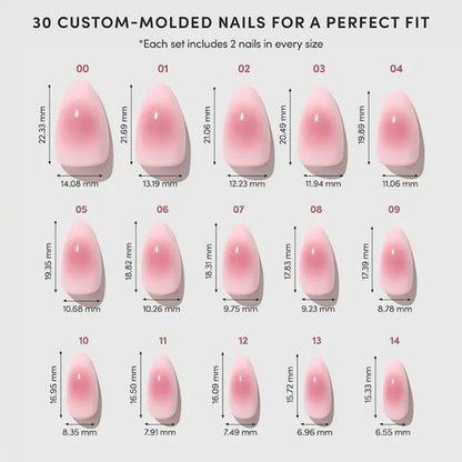 Set De Regalo Navidad Glamnetic Uñas Premium Rosa