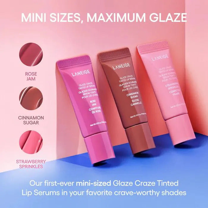 Laneige Set De Regalo Navidad 3 Sérums Labiales Mini